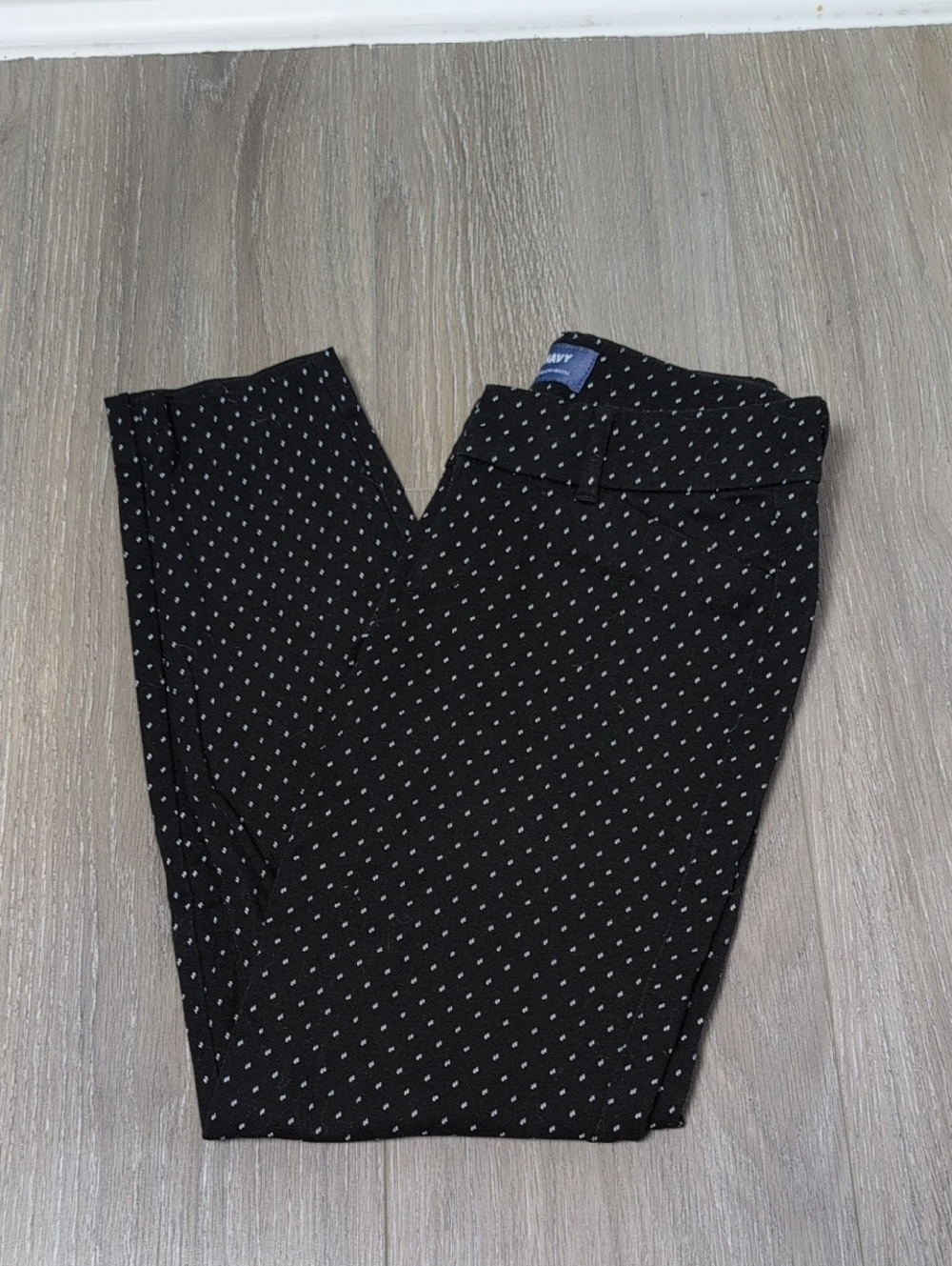 Old Navy Black Polka Dot Pixie Pants